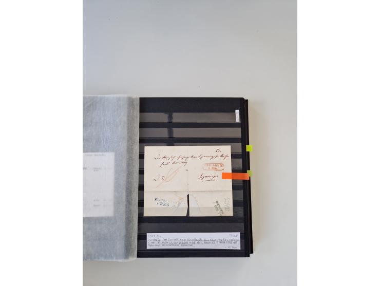 SIGMARINGEN: 1823/2000 (ca.), Heimatssammlung &nbsp;in 14 Steckbüchern, mit einigen hundert Briefen, Karten und Ganzsachen (v