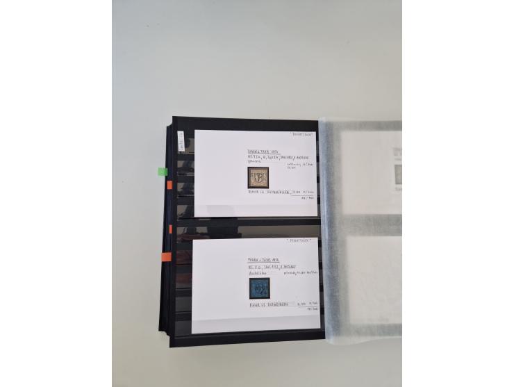 SIGMARINGEN: 1823/2000 (ca.), Heimatssammlung &nbsp;in 14 Steckbüchern, mit einigen hundert Briefen, Karten und Ganzsachen (v