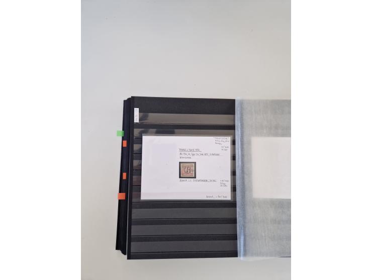 SIGMARINGEN: 1823/2000 (ca.), Heimatssammlung &nbsp;in 14 Steckbüchern, mit einigen hundert Briefen, Karten und Ganzsachen (v