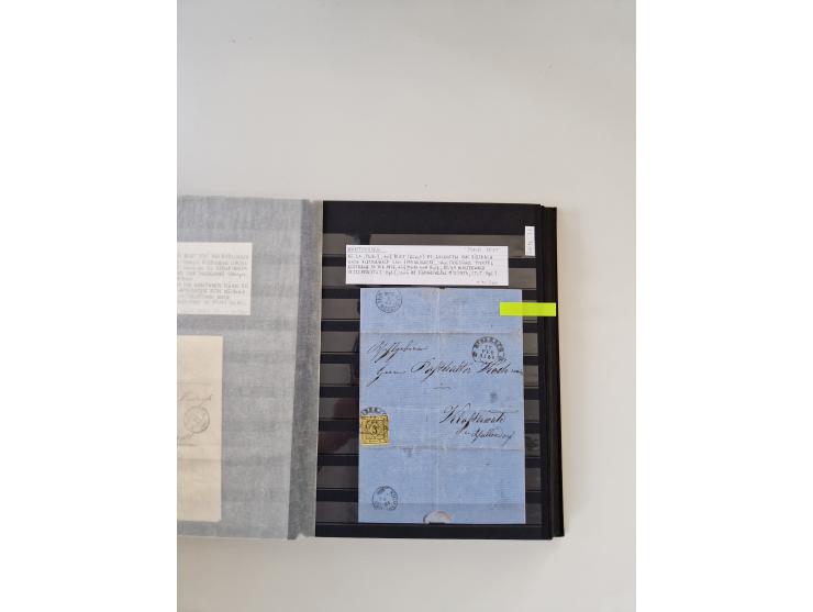 SIGMARINGEN: 1823/2000 (ca.), Heimatssammlung &nbsp;in 14 Steckbüchern, mit einigen hundert Briefen, Karten und Ganzsachen (v