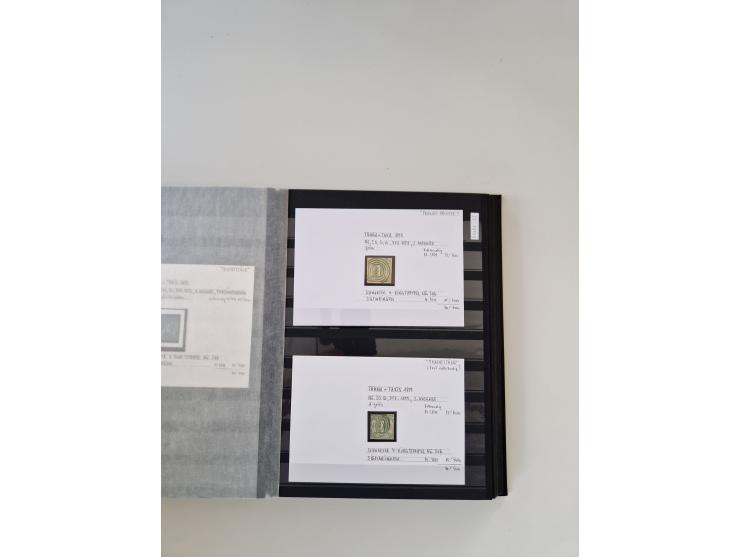 SIGMARINGEN: 1823/2000 (ca.), Heimatssammlung &nbsp;in 14 Steckbüchern, mit einigen hundert Briefen, Karten und Ganzsachen (v