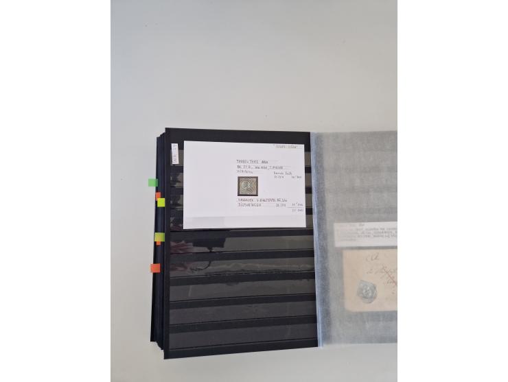 SIGMARINGEN: 1823/2000 (ca.), Heimatssammlung &nbsp;in 14 Steckbüchern, mit einigen hundert Briefen, Karten und Ganzsachen (v