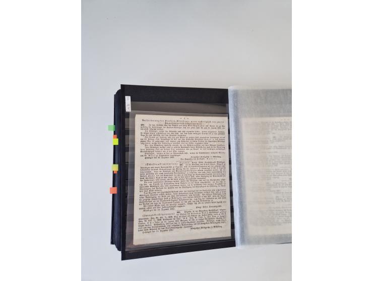 SIGMARINGEN: 1823/2000 (ca.), Heimatssammlung &nbsp;in 14 Steckbüchern, mit einigen hundert Briefen, Karten und Ganzsachen (v