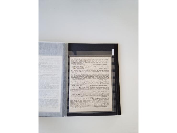 SIGMARINGEN: 1823/2000 (ca.), Heimatssammlung &nbsp;in 14 Steckbüchern, mit einigen hundert Briefen, Karten und Ganzsachen (v