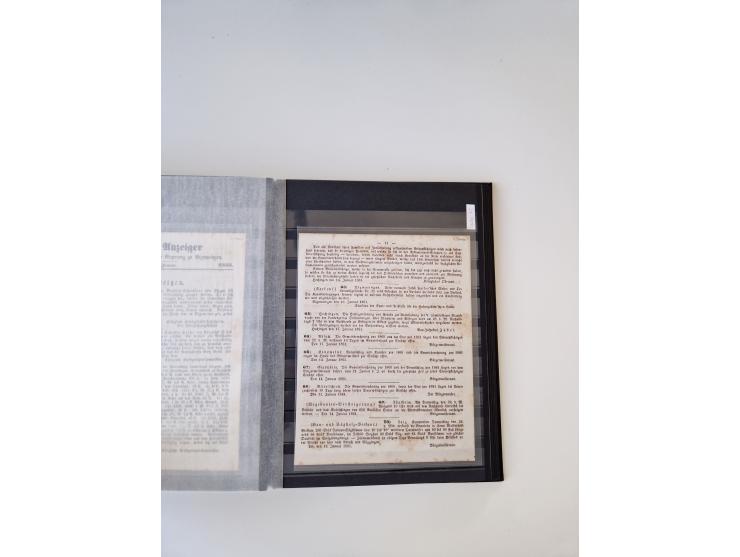 SIGMARINGEN: 1823/2000 (ca.), Heimatssammlung &nbsp;in 14 Steckbüchern, mit einigen hundert Briefen, Karten und Ganzsachen (v