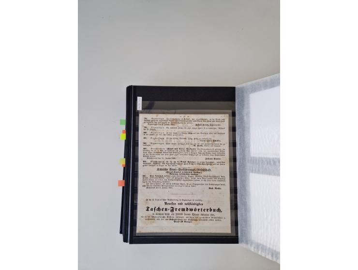 SIGMARINGEN: 1823/2000 (ca.), Heimatssammlung &nbsp;in 14 Steckbüchern, mit einigen hundert Briefen, Karten und Ganzsachen (v