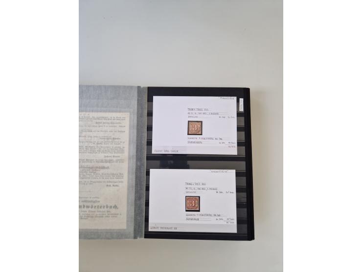 SIGMARINGEN: 1823/2000 (ca.), Heimatssammlung &nbsp;in 14 Steckbüchern, mit einigen hundert Briefen, Karten und Ganzsachen (v