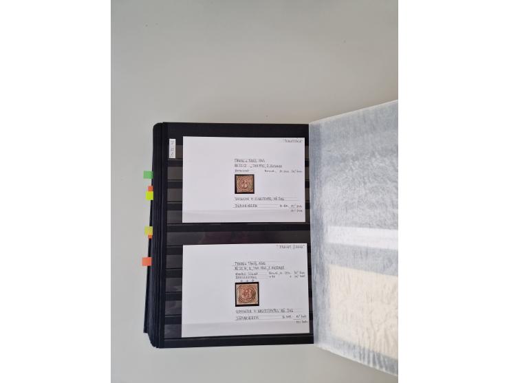 SIGMARINGEN: 1823/2000 (ca.), Heimatssammlung &nbsp;in 14 Steckbüchern, mit einigen hundert Briefen, Karten und Ganzsachen (v