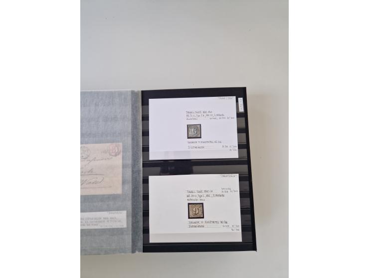 SIGMARINGEN: 1823/2000 (ca.), Heimatssammlung &nbsp;in 14 Steckbüchern, mit einigen hundert Briefen, Karten und Ganzsachen (v