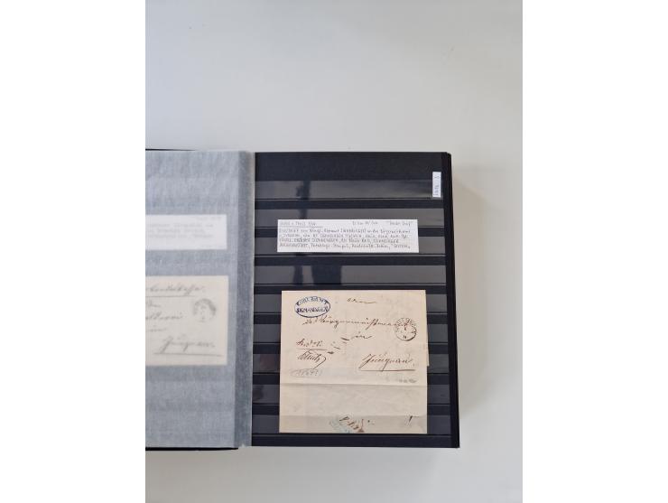 SIGMARINGEN: 1823/2000 (ca.), Heimatssammlung &nbsp;in 14 Steckbüchern, mit einigen hundert Briefen, Karten und Ganzsachen (v