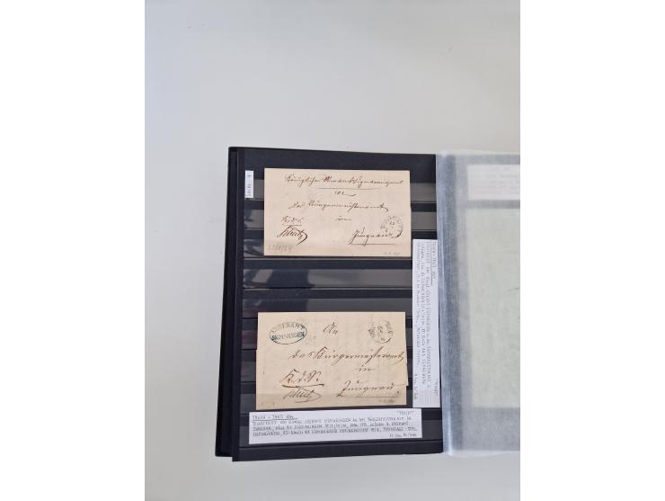 SIGMARINGEN: 1823/2000 (ca.), Heimatssammlung &nbsp;in 14 Steckbüchern, mit einigen hundert Briefen, Karten und Ganzsachen (v