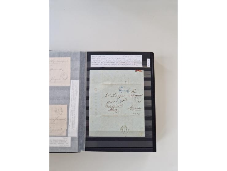 SIGMARINGEN: 1823/2000 (ca.), Heimatssammlung &nbsp;in 14 Steckbüchern, mit einigen hundert Briefen, Karten und Ganzsachen (v