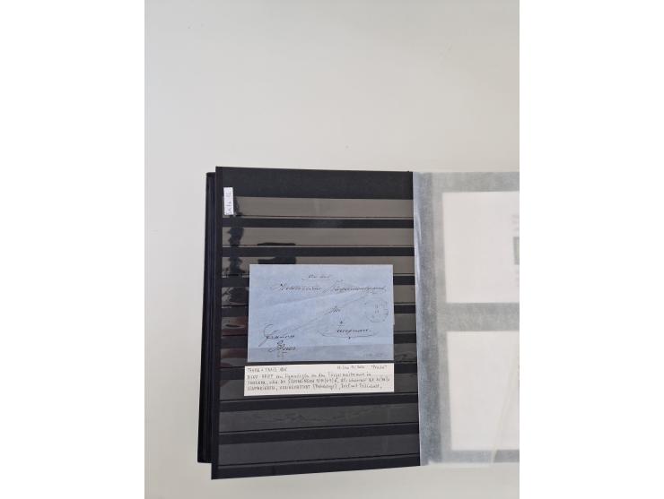 SIGMARINGEN: 1823/2000 (ca.), Heimatssammlung &nbsp;in 14 Steckbüchern, mit einigen hundert Briefen, Karten und Ganzsachen (v