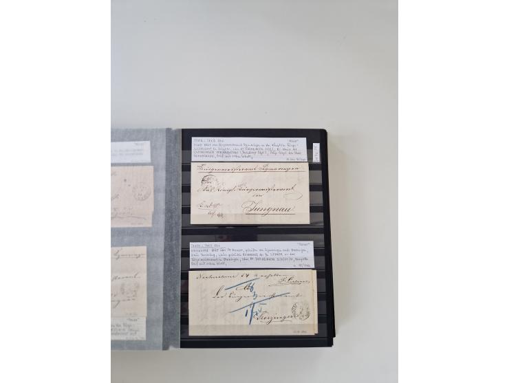 SIGMARINGEN: 1823/2000 (ca.), Heimatssammlung &nbsp;in 14 Steckbüchern, mit einigen hundert Briefen, Karten und Ganzsachen (v