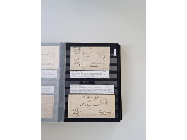 SIGMARINGEN: 1823/2000 (ca.), Heimatssammlung &nbsp;in 14 Steckbüchern, mit einigen hundert Briefen, Karten und Ganzsachen (v