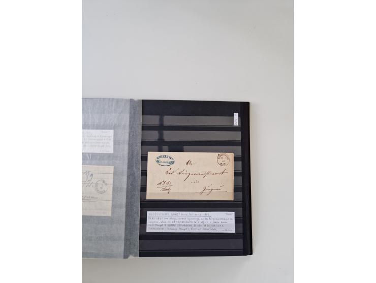 SIGMARINGEN: 1823/2000 (ca.), Heimatssammlung &nbsp;in 14 Steckbüchern, mit einigen hundert Briefen, Karten und Ganzsachen (v