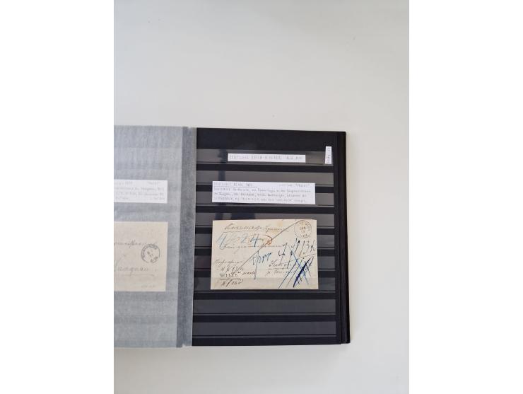 SIGMARINGEN: 1823/2000 (ca.), Heimatssammlung &nbsp;in 14 Steckbüchern, mit einigen hundert Briefen, Karten und Ganzsachen (v