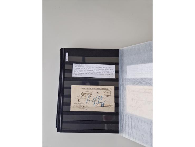 SIGMARINGEN: 1823/2000 (ca.), Heimatssammlung &nbsp;in 14 Steckbüchern, mit einigen hundert Briefen, Karten und Ganzsachen (v