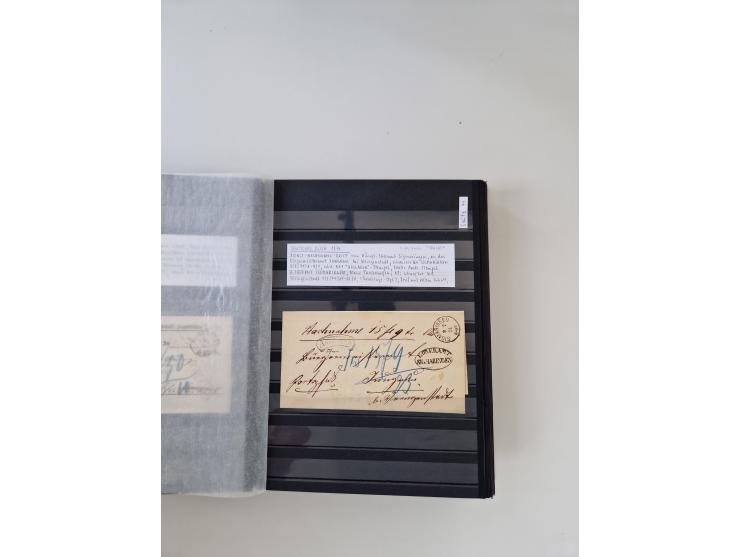 SIGMARINGEN: 1823/2000 (ca.), Heimatssammlung &nbsp;in 14 Steckbüchern, mit einigen hundert Briefen, Karten und Ganzsachen (v