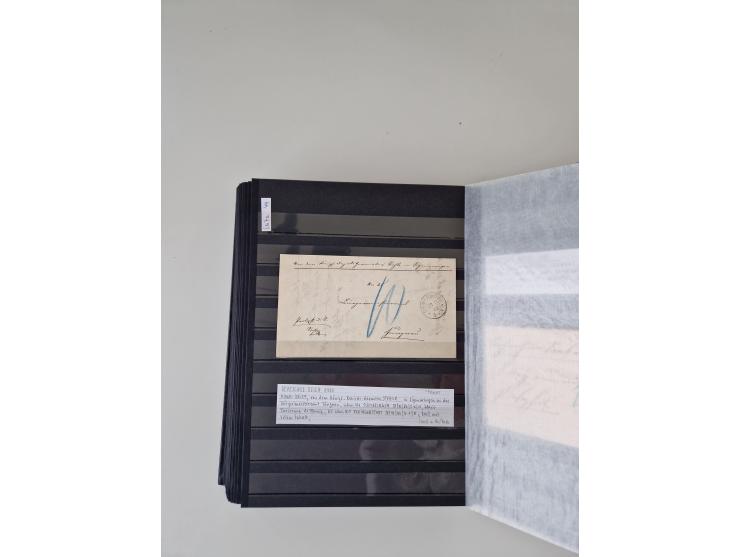 SIGMARINGEN: 1823/2000 (ca.), Heimatssammlung &nbsp;in 14 Steckbüchern, mit einigen hundert Briefen, Karten und Ganzsachen (v