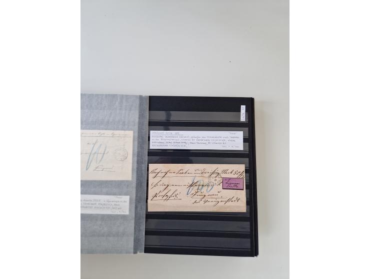 SIGMARINGEN: 1823/2000 (ca.), Heimatssammlung &nbsp;in 14 Steckbüchern, mit einigen hundert Briefen, Karten und Ganzsachen (v