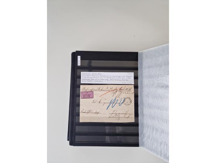 SIGMARINGEN: 1823/2000 (ca.), Heimatssammlung &nbsp;in 14 Steckbüchern, mit einigen hundert Briefen, Karten und Ganzsachen (v