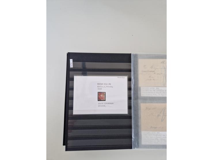 SIGMARINGEN: 1823/2000 (ca.), Heimatssammlung &nbsp;in 14 Steckbüchern, mit einigen hundert Briefen, Karten und Ganzsachen (v