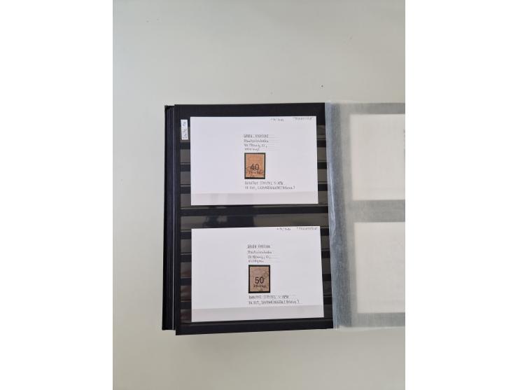 SIGMARINGEN: 1823/2000 (ca.), Heimatssammlung &nbsp;in 14 Steckbüchern, mit einigen hundert Briefen, Karten und Ganzsachen (v