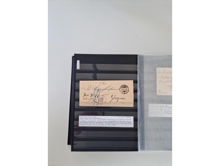 SIGMARINGEN: 1823/2000 (ca.), Heimatssammlung &nbsp;in 14 Steckbüchern, mit einigen hundert Briefen, Karten und Ganzsachen (v