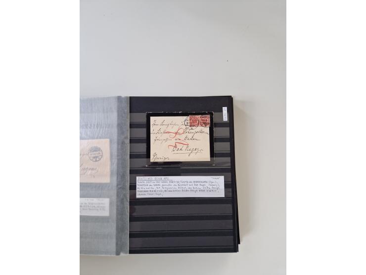 SIGMARINGEN: 1823/2000 (ca.), Heimatssammlung &nbsp;in 14 Steckbüchern, mit einigen hundert Briefen, Karten und Ganzsachen (v