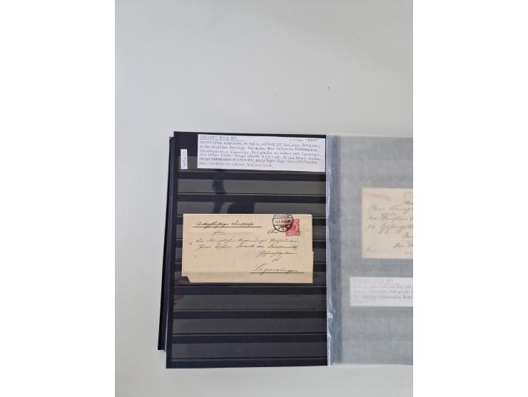 SIGMARINGEN: 1823/2000 (ca.), Heimatssammlung &nbsp;in 14 Steckbüchern, mit einigen hundert Briefen, Karten und Ganzsachen (v