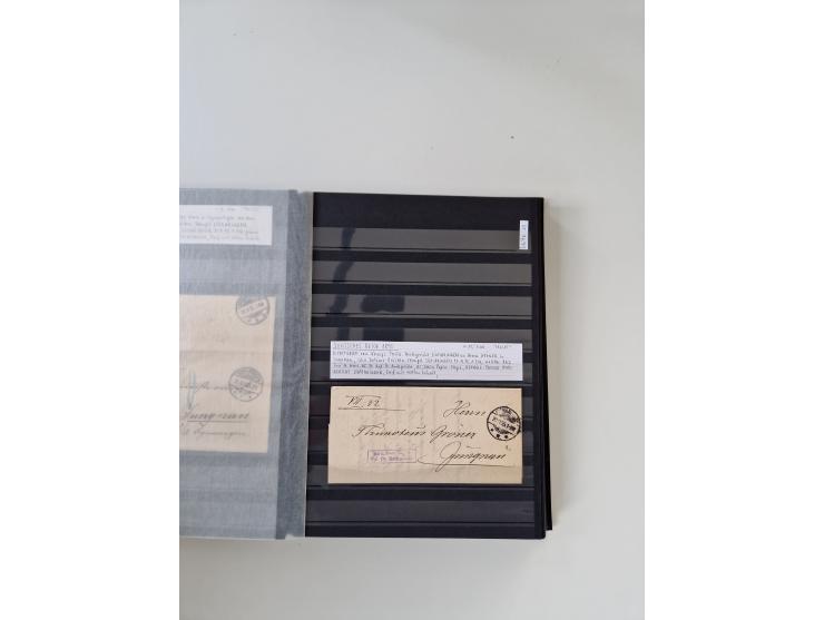 SIGMARINGEN: 1823/2000 (ca.), Heimatssammlung &nbsp;in 14 Steckbüchern, mit einigen hundert Briefen, Karten und Ganzsachen (v