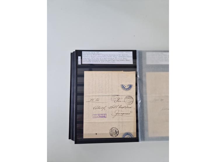 SIGMARINGEN: 1823/2000 (ca.), Heimatssammlung &nbsp;in 14 Steckbüchern, mit einigen hundert Briefen, Karten und Ganzsachen (v