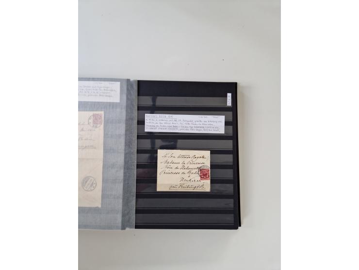 SIGMARINGEN: 1823/2000 (ca.), Heimatssammlung &nbsp;in 14 Steckbüchern, mit einigen hundert Briefen, Karten und Ganzsachen (v