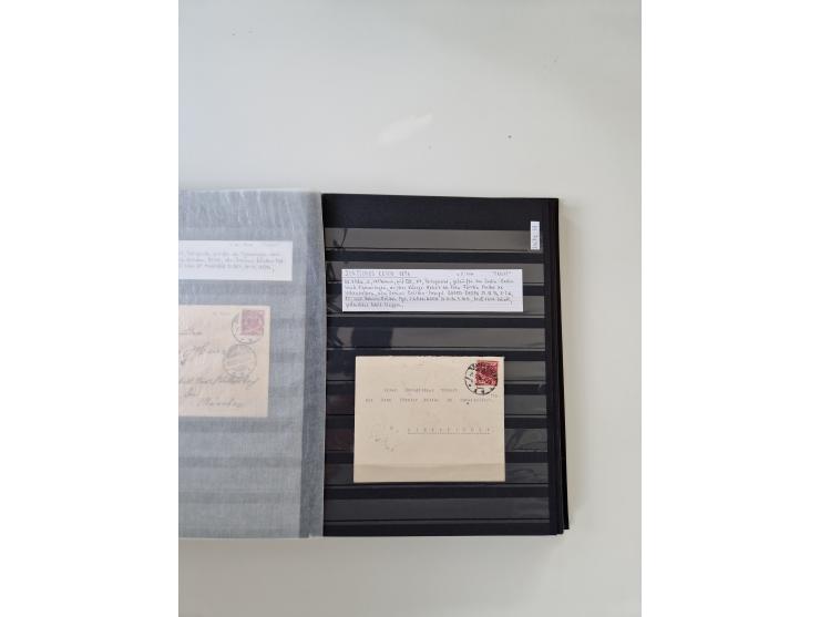 SIGMARINGEN: 1823/2000 (ca.), Heimatssammlung &nbsp;in 14 Steckbüchern, mit einigen hundert Briefen, Karten und Ganzsachen (v