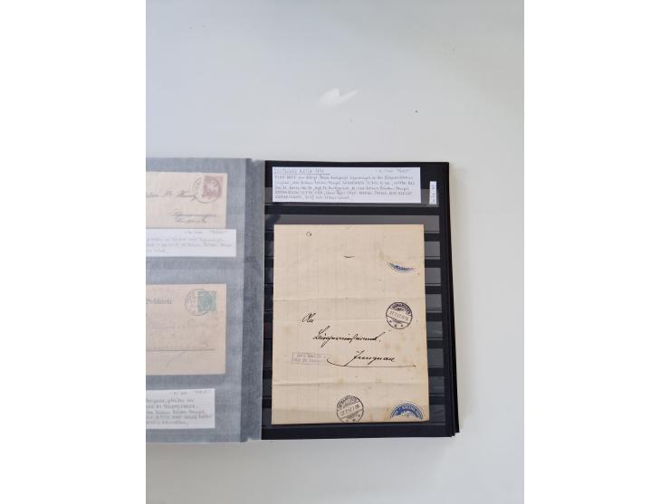 SIGMARINGEN: 1823/2000 (ca.), Heimatssammlung &nbsp;in 14 Steckbüchern, mit einigen hundert Briefen, Karten und Ganzsachen (v