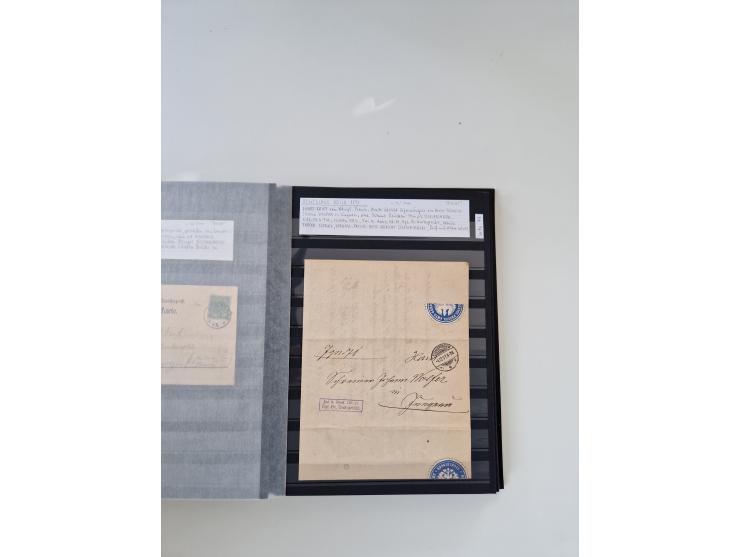 SIGMARINGEN: 1823/2000 (ca.), Heimatssammlung &nbsp;in 14 Steckbüchern, mit einigen hundert Briefen, Karten und Ganzsachen (v