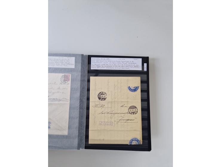 SIGMARINGEN: 1823/2000 (ca.), Heimatssammlung &nbsp;in 14 Steckbüchern, mit einigen hundert Briefen, Karten und Ganzsachen (v