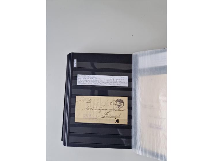 SIGMARINGEN: 1823/2000 (ca.), Heimatssammlung &nbsp;in 14 Steckbüchern, mit einigen hundert Briefen, Karten und Ganzsachen (v