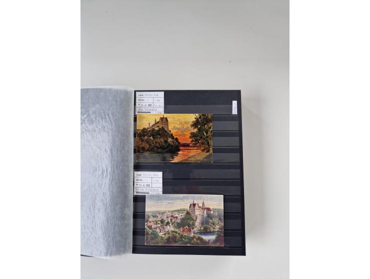 SIGMARINGEN: 1823/2000 (ca.), Heimatssammlung &nbsp;in 14 Steckbüchern, mit einigen hundert Briefen, Karten und Ganzsachen (v