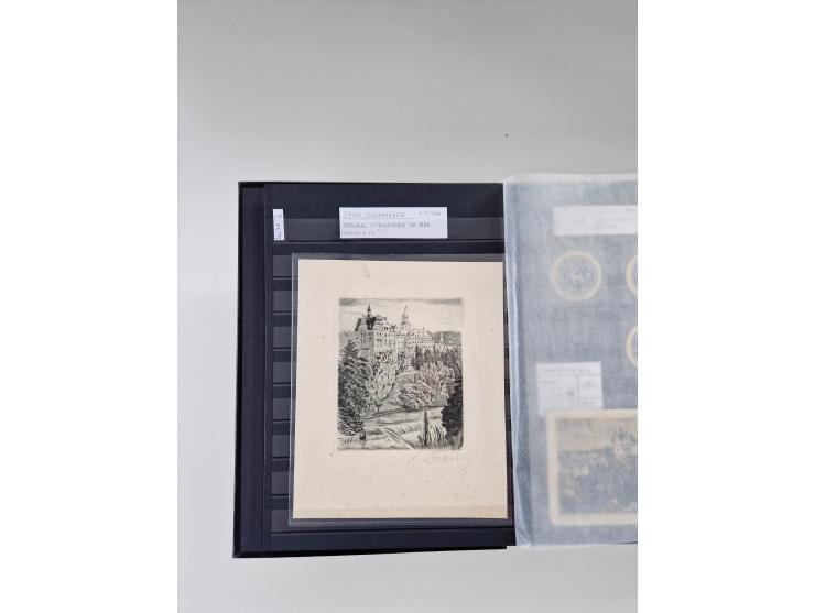 SIGMARINGEN: 1823/2000 (ca.), Heimatssammlung &nbsp;in 14 Steckbüchern, mit einigen hundert Briefen, Karten und Ganzsachen (v