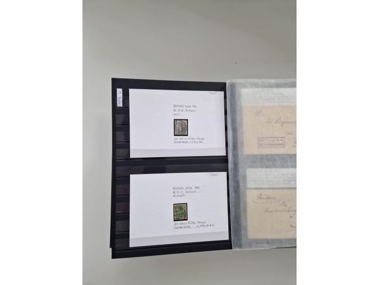 SIGMARINGEN: 1823/2000 (ca.), Heimatssammlung &nbsp;in 14 Steckbüchern, mit einigen hundert Briefen, Karten und Ganzsachen (v