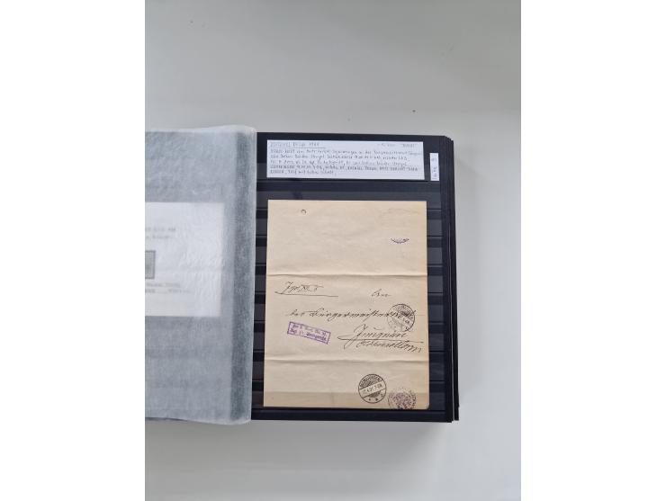 SIGMARINGEN: 1823/2000 (ca.), Heimatssammlung &nbsp;in 14 Steckbüchern, mit einigen hundert Briefen, Karten und Ganzsachen (v