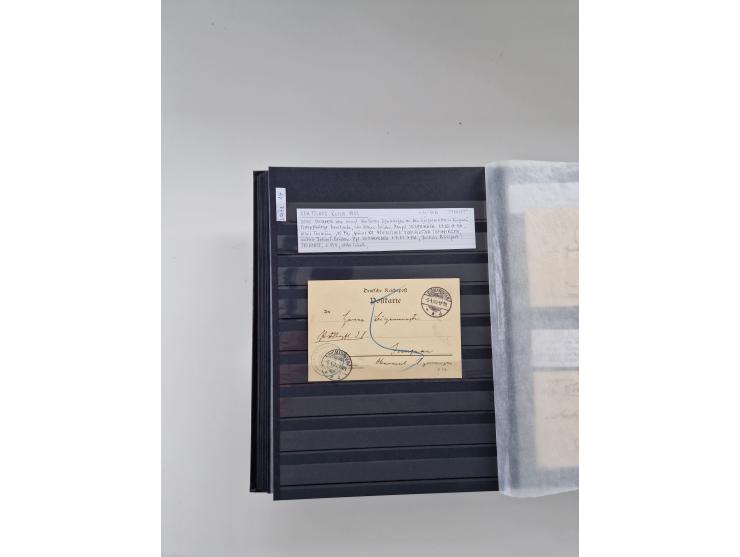 SIGMARINGEN: 1823/2000 (ca.), Heimatssammlung &nbsp;in 14 Steckbüchern, mit einigen hundert Briefen, Karten und Ganzsachen (v