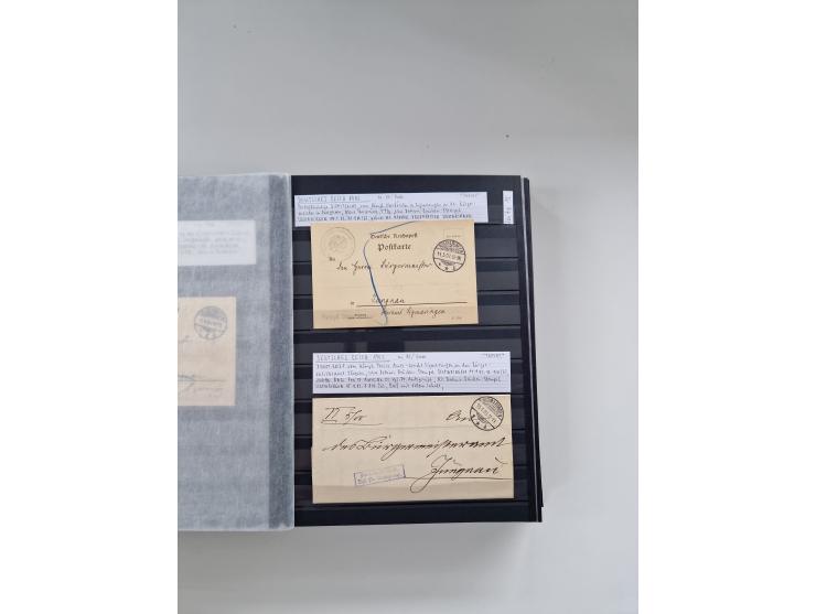 SIGMARINGEN: 1823/2000 (ca.), Heimatssammlung &nbsp;in 14 Steckbüchern, mit einigen hundert Briefen, Karten und Ganzsachen (v