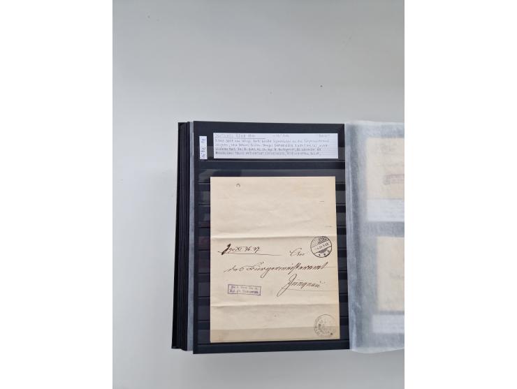 SIGMARINGEN: 1823/2000 (ca.), Heimatssammlung &nbsp;in 14 Steckbüchern, mit einigen hundert Briefen, Karten und Ganzsachen (v