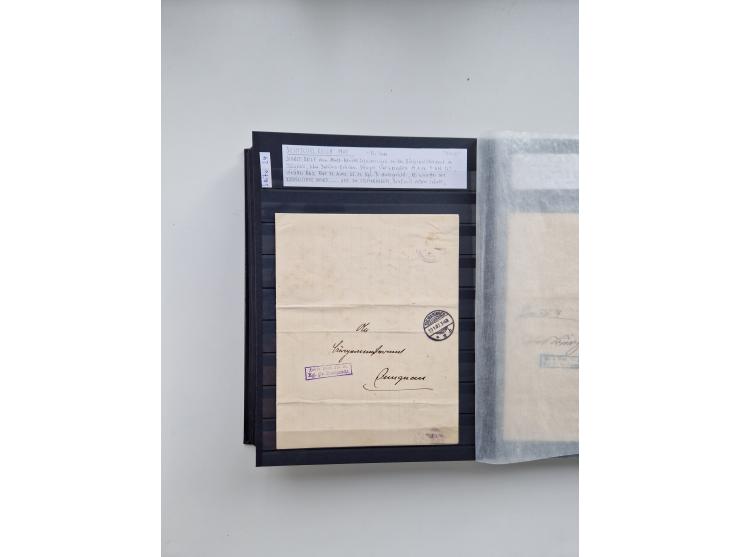 SIGMARINGEN: 1823/2000 (ca.), Heimatssammlung &nbsp;in 14 Steckbüchern, mit einigen hundert Briefen, Karten und Ganzsachen (v