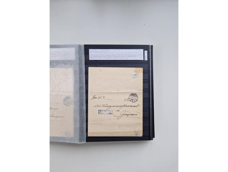 SIGMARINGEN: 1823/2000 (ca.), Heimatssammlung &nbsp;in 14 Steckbüchern, mit einigen hundert Briefen, Karten und Ganzsachen (v