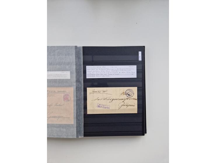 SIGMARINGEN: 1823/2000 (ca.), Heimatssammlung &nbsp;in 14 Steckbüchern, mit einigen hundert Briefen, Karten und Ganzsachen (v