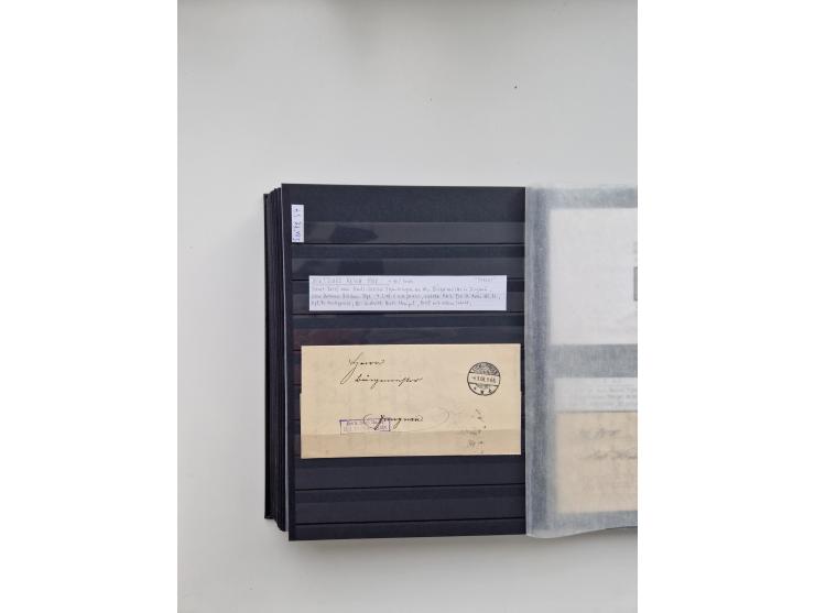 SIGMARINGEN: 1823/2000 (ca.), Heimatssammlung &nbsp;in 14 Steckbüchern, mit einigen hundert Briefen, Karten und Ganzsachen (v